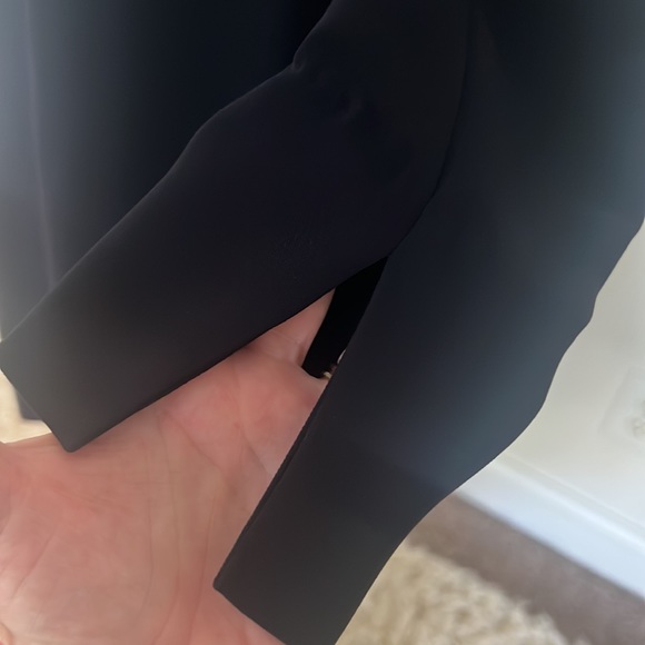 Iris and ink midnight blue knee length dress with back zipper size uk14 - Picture 3 of 6